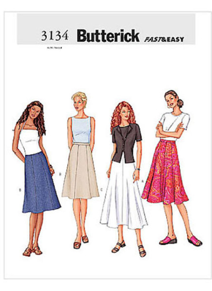 Butterick B3134 Damen Rock Schnittmuster OFP